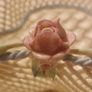 Vintage Belleek Shamrock Porcelain Basket with Roses Image 3