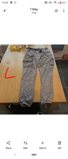 Large selection of men's trousers for sale,various sizes,some tagged
