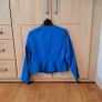 Calvin Klein Collarless Zip-Front Blazer Royal/Cobalt Blue Size UK16 Image 3