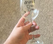 Novelty wine glass