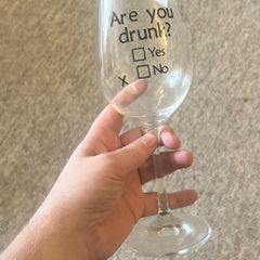 Novelty wine glass