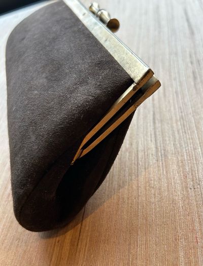 Vintage Suede Leather Clutch Bag