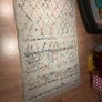 Off white Aztec print design rug Image 4