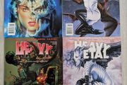 Lot of 4 Heavy Metal Magazines Comics 1996/1997