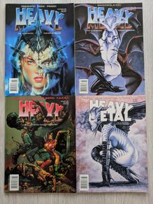 Lot of 4 Heavy Metal Magazines Comics 1996/1997