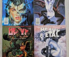 Lot of 4 Heavy Metal Magazines Comics 1996/1997
