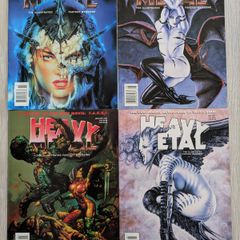 Lot of 4 Heavy Metal Magazines Comics 1996/1997