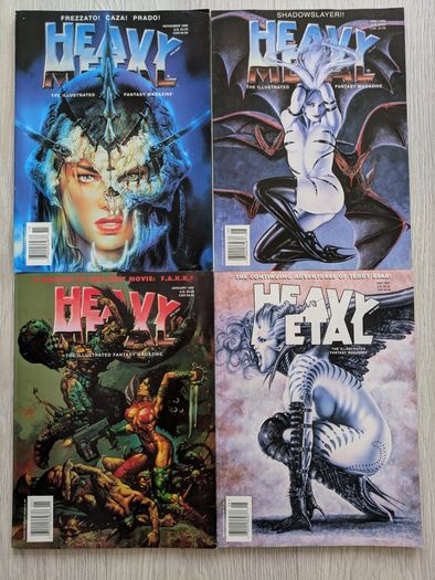 Lot of 4 Heavy Metal Magazines Comics 1996/1997