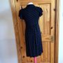 Mamas and Papas Maternity dress Black with blue spots Uk 12 postage included Image 3