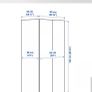 Kids Wardrobe IKEA in white with pink handles Image 3