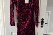New Part Two Velvet Ruched Dress - Size L / Size 12