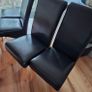 4 Black leather style kitchen chairs. Very few scuff marks 80 Image 4
