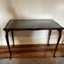 Vintage Nest of 3 Carved Wooden and Glass Side Tables Image 3