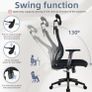 Office Chair, Desk Chair with Adjustable Headrest, Lumbar support and Liftable Armrest, High Back Ergonomic Office Chair, Breathable Mesh Backrest for Comfy, Computer Chair for Home/Office Image 4