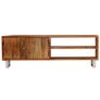 TV Cabinet Solid Wood with Carved Doors 140x30x40 cm Image 5