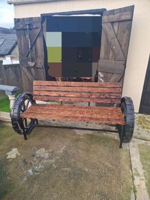 bespoke garden bench/vitagecast wheels