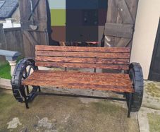 bespoke garden bench/vitagecast wheels