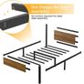 Single Bed Frames with Wood Headboard 31.5cm Metal Platform Bed Frame with Storage Sturdy Non-Slip Without Noise No Box Spring Needed Black & Rustic Brown Image 5