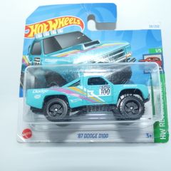 Hotwheels 87 Dodge D100 Mattel 2021 Short Card 38-250 Hw Reverse Rake 1-5