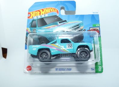 Hotwheels 87 Dodge D100 Mattel 2021 Short Card 38-250 Hw Reverse Rake 1-5