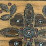 Vintage circa 1970 Hand-Carved Polish Wooden Jewellery Trinket Box Brass & Copper Inlay Image 3