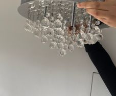 Crystal Flush Ceiling Chandelier