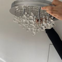Crystal Flush Ceiling Chandelier