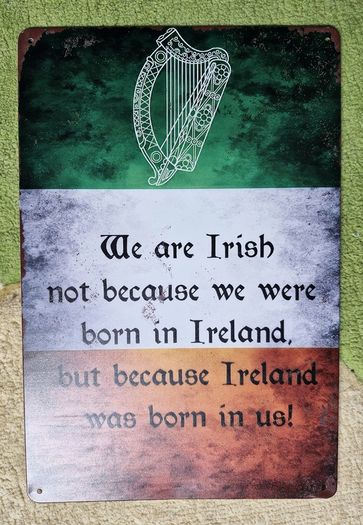 Irish Tin Metal Sign (12" x 8")