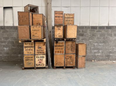 Vintage tea crates