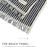 New oversized 100% cotton Lauren navy stripe beach towel by business and pleasure Image 6