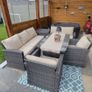 Rattan Garden Furniture 3+2+1+1 and Patio Heater Image 4