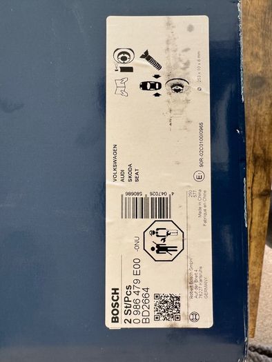 Bosch Rear Brake Discs (Set of 2) New, Unused