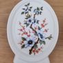 2 vintage Oval fine bone china standing Display Plaques Image 3