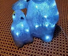 Penguin light blue plug in outdoors