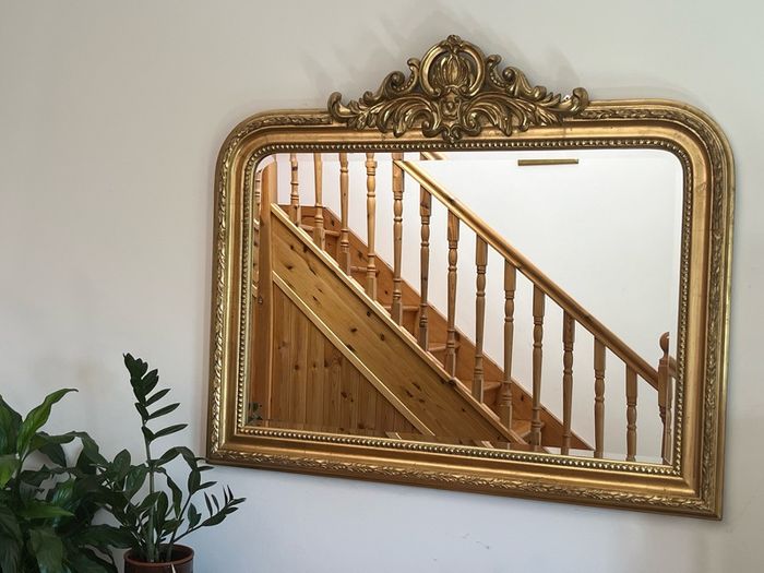 Golden Rustic Carved Wall Mirror
