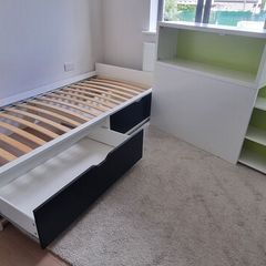 Ikea Flaxa bed and headboard