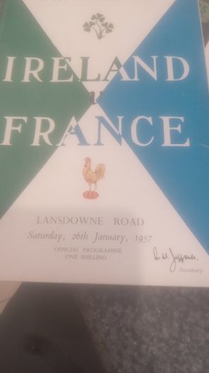 Rare Irish Rugby Programmes