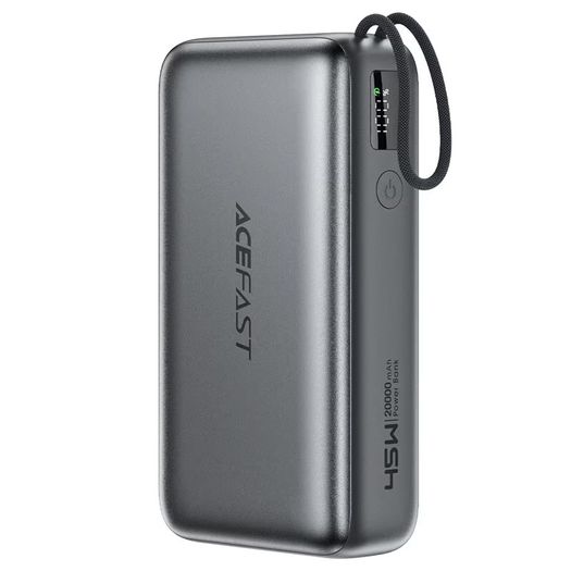 Rapid Fast Charging 45w Power Bank with Retractable Type-C Cable 20000mAh
