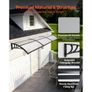 Awnings for Door Entrance, 38 x 117 in, Exterior Front Door Window Awnings with Drainage & ABS Bracket, Rain Snow Sun Protection Image 5