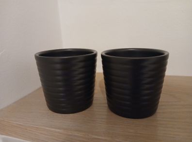 2 x mini plant pots