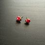 14k Gold Earings Ladybug Image 2