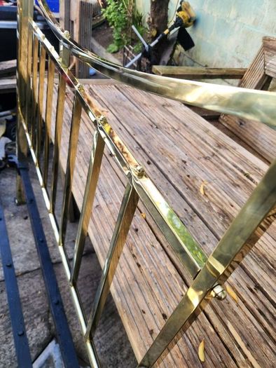 Vicrorian solid brass five foot bed. professionally polished.