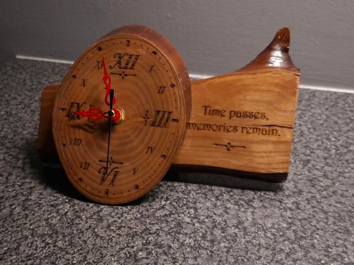 Handmade Wooden Clock Unique Handcrafted Piece