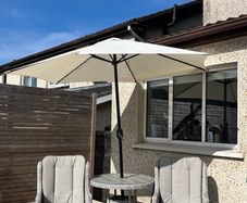 Rathwood Bali Rattan Bistro Set with Parasol
