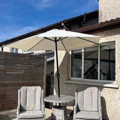 Rathwood Bali Rattan Bistro Set with Parasol