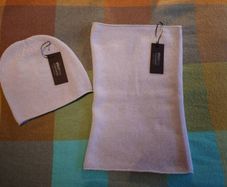 Cashmere Snood and Jersey Slouch Hat Set