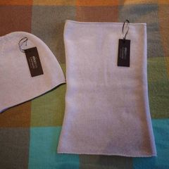Cashmere Snood and Jersey Slouch Hat Set