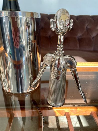 Vintage Italian Pierre the Sommelier Silverplate Corkscrew Wine Bottle Opener