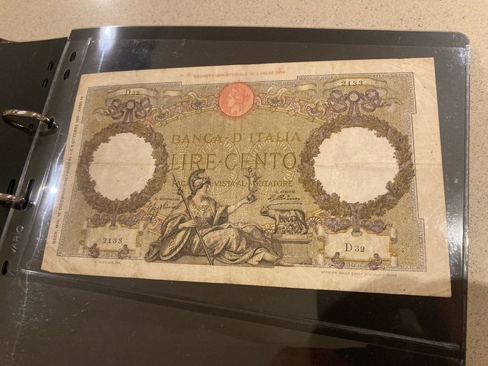 Italy 100 Lire Rome 1926