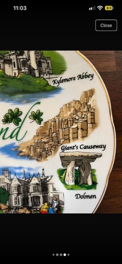 Vintage Irish Souvenir Plate